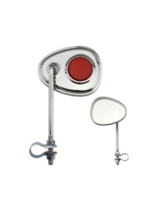 V Mirror Chrome Red Reflectors.